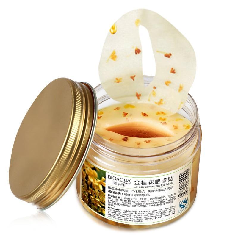BIOAQUA 80PCS/BOTTLE GOLD OSMANTHUS EYE MASK COLLAGEN