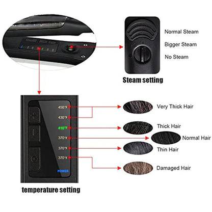 Salon Professional Steam Hair Straightener