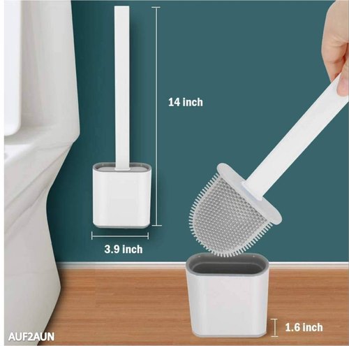 Toilet Cleaning Brush Flexible Silicone Wall Mounted