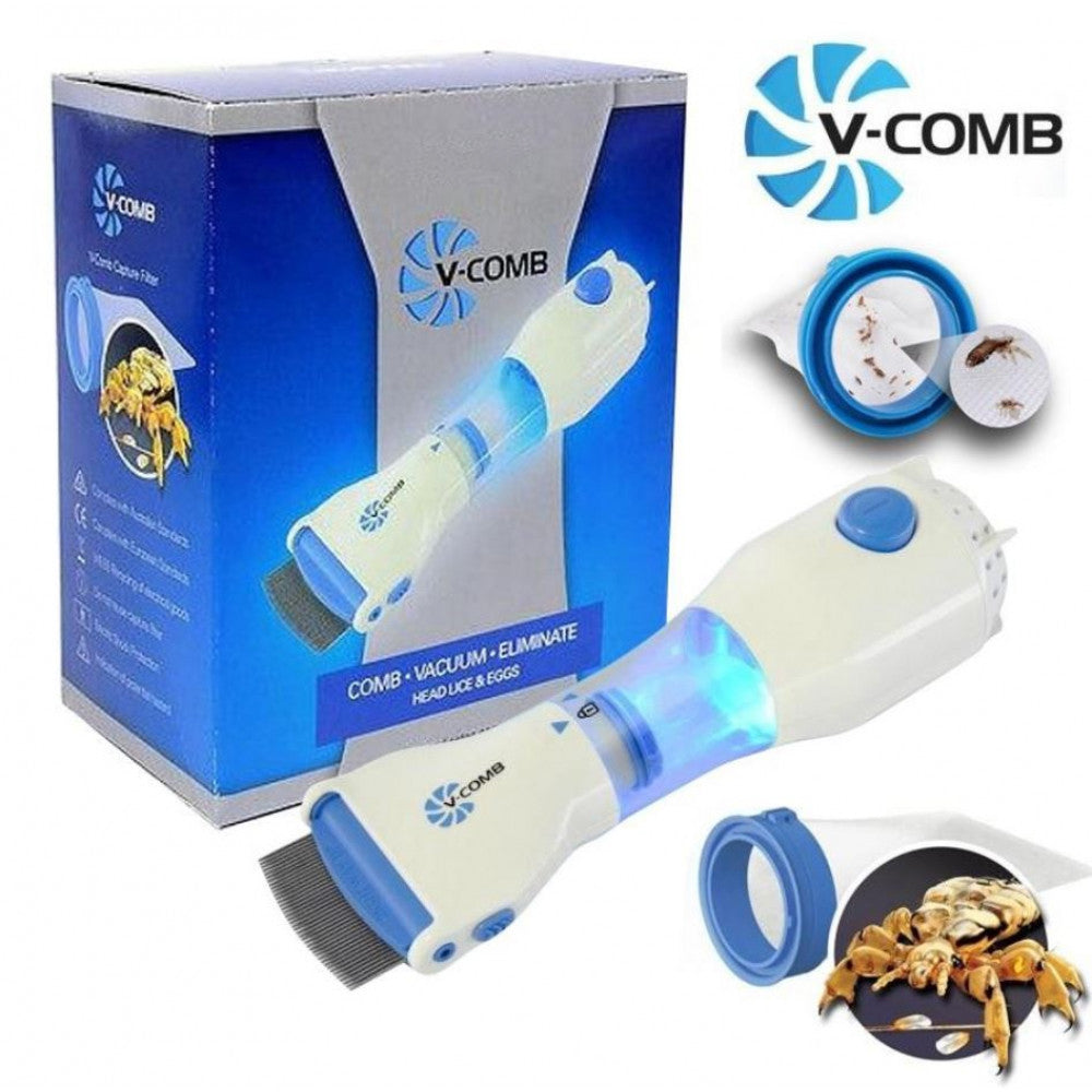 V Comb Electronic Head Lice Removal Machine Anti Lice Machine with 4 Free Filters